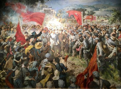 井冈山会师的历史意义(井冈山会师油画)-第1张图片-