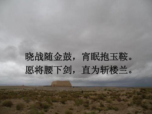 愿将腰下剑直为斩楼兰出自唐代诗人李白的（愿将腰下剑全诗）