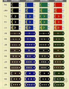 ​军衔等级排名，中国军衔等级肩章排列图片