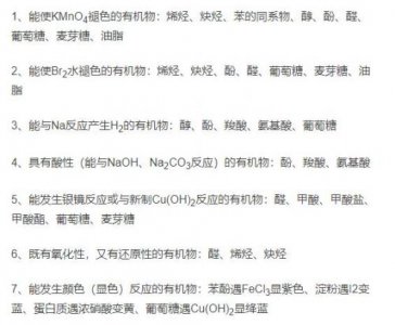 ​官能团的性质总结表格(有机官能团的性质)