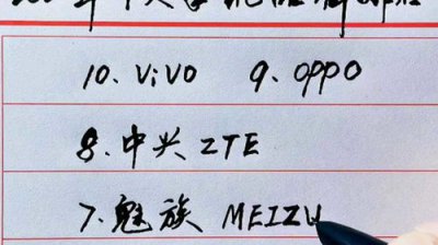 ​手机哪个牌子好十大排名
