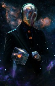 ​漫威五大创世神明的小弟宇宙队长，实力无上限，轻松暴揍灭霸