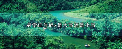 ​身份证号里面有x是大写还是小写 身份证号码后面的x大写还是小写