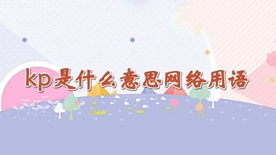 ​kp是什么意思网络语 在网络上kp是什么意思
