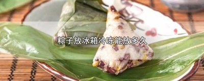 ​粽子在冰箱冷冻可以放多久 粽子能放冰箱冷冻多久可以吃