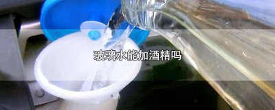 ​玻璃水可以加酒精吗 汽车玻璃水可以加酒精