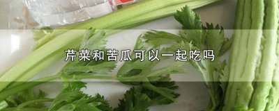 ​芹菜和苦瓜可以一起吃吗早餐 苦瓜和芹菜可以一起吃吗?
