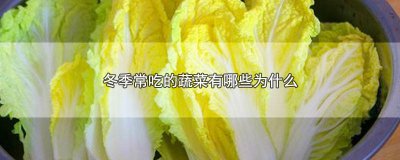 ​冬季蔬菜都有哪些 冬季常见的蔬菜