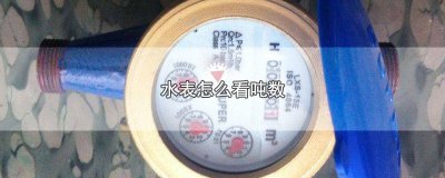 ​总水表怎么看吨数 水表上的吨数怎么看