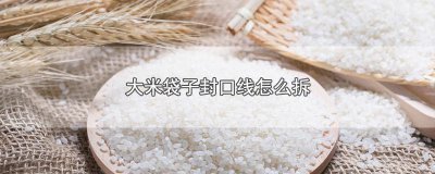 ​双线大米袋子封口线怎么拆 大米袋子封口线怎么拆口诀