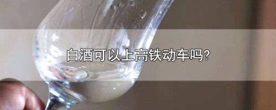 ​散装白酒能上高铁 白酒能上高铁过安检吗