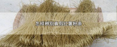 ​怎样辨别真假红薯粉条? 怎样辨别真假红薯粉条视频