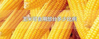 ​玉米的可食用比例 玉米可食用部分有多少克