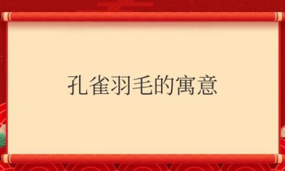 ​孔雀羽毛的寓意及象征风水