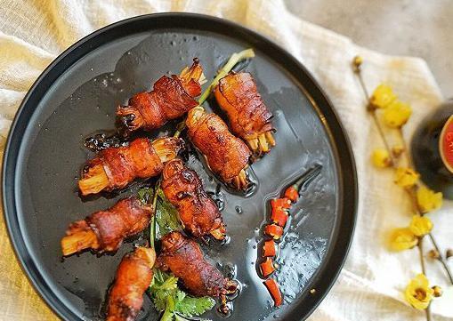 香煎培根金针菇卷的做法