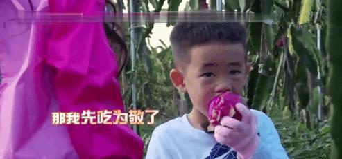 小吃货Jasper吃个火龙果竟吃出了梁朝伟同款“腊肠嘴”