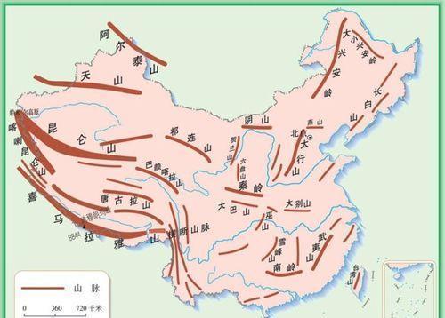 一张地图，详看我国山脉分布