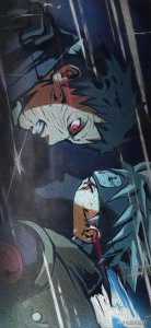 ​火影忍者经典语句，横屏壁纸“版画风”