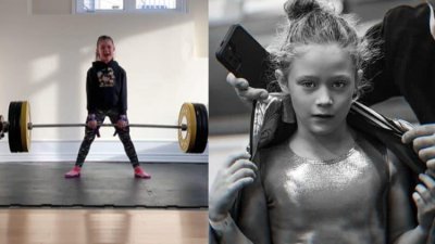 ​9岁小女孩硬拉100公斤，是体重的3.2倍，被誉为世界最强壮的女孩