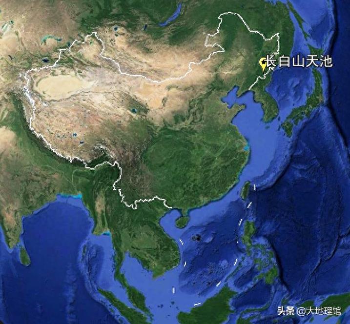 高清3D地图,俯瞰美丽的长白山天池