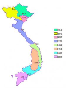 ​假想：中国几个邻国的“大区级”地图