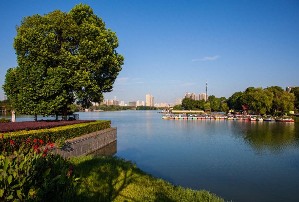 长沙月湖公园，“月湖十景”风景优美，免费的娱乐、休闲好去处