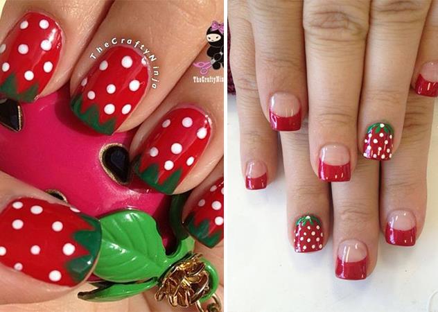 水果美甲图片 美甲水果可爱图片