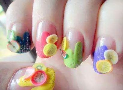 水果美甲图片 美甲水果可爱图片