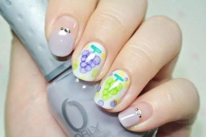 水果美甲图片 美甲水果可爱图片