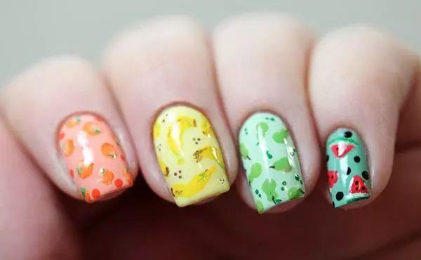 水果美甲图片 美甲水果可爱图片