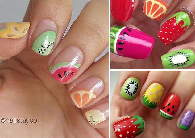 水果美甲图片 美甲水果可爱图片