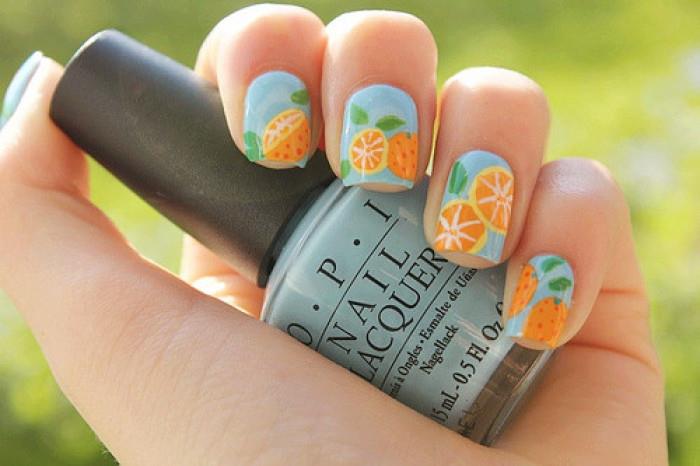 水果美甲图片 美甲水果可爱图片