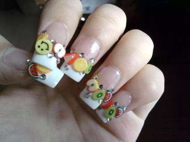 水果美甲图片 美甲水果可爱图片