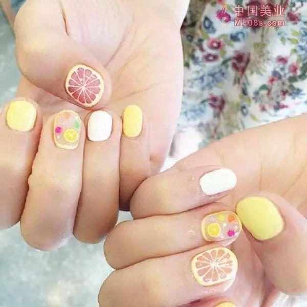 水果美甲图片 美甲水果可爱图片